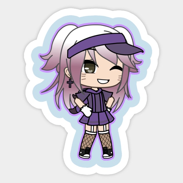 Gacha Purple Cuteness By Froggy Sticker by Itz toca froggy